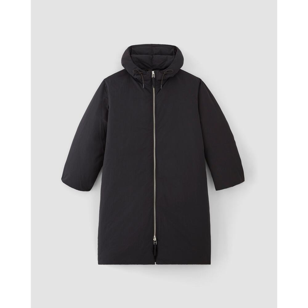 Everlane the Long Re:down Puffer Coat Long Sleeves Black Size L NWT Flawed